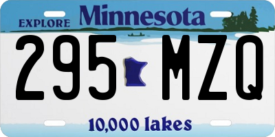 MN license plate 295MZQ