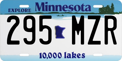 MN license plate 295MZR