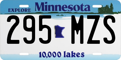 MN license plate 295MZS