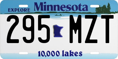 MN license plate 295MZT