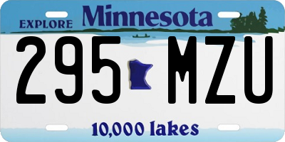 MN license plate 295MZU