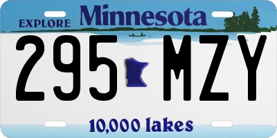 MN license plate 295MZY