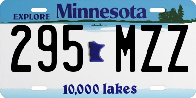 MN license plate 295MZZ