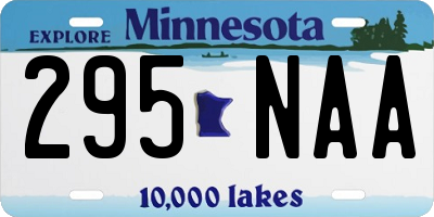 MN license plate 295NAA