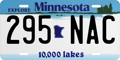 MN license plate 295NAC