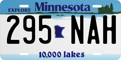 MN license plate 295NAH