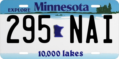 MN license plate 295NAI
