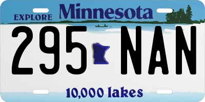 MN license plate 295NAN