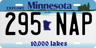 MN license plate 295NAP