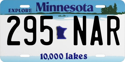 MN license plate 295NAR