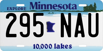 MN license plate 295NAU