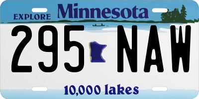 MN license plate 295NAW