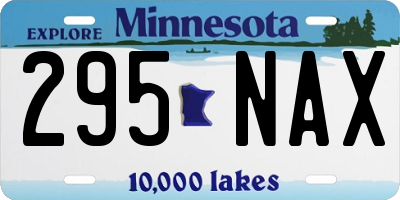 MN license plate 295NAX