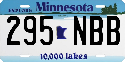 MN license plate 295NBB