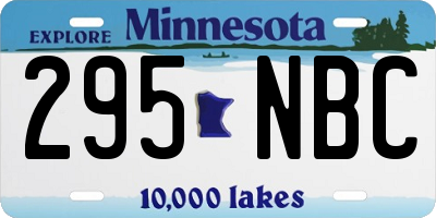 MN license plate 295NBC