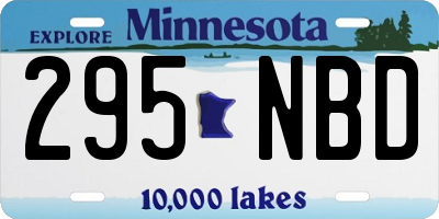 MN license plate 295NBD