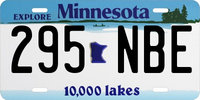 MN license plate 295NBE