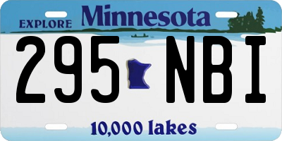 MN license plate 295NBI