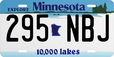 MN license plate 295NBJ