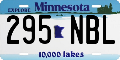 MN license plate 295NBL