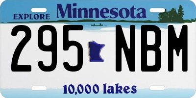 MN license plate 295NBM
