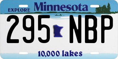 MN license plate 295NBP