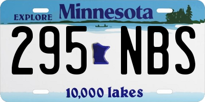 MN license plate 295NBS