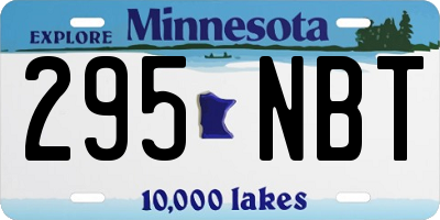 MN license plate 295NBT