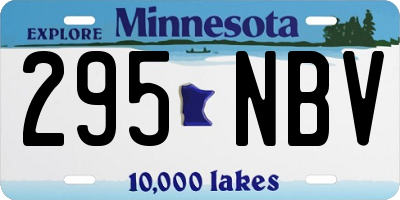 MN license plate 295NBV