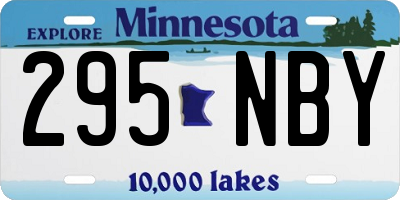 MN license plate 295NBY