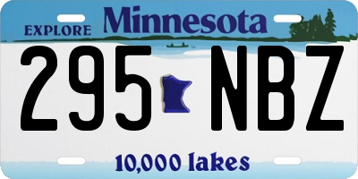 MN license plate 295NBZ