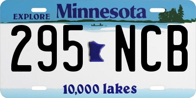 MN license plate 295NCB