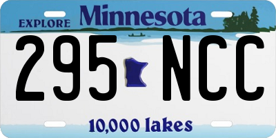 MN license plate 295NCC