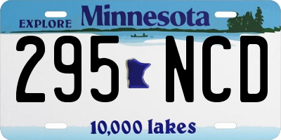 MN license plate 295NCD