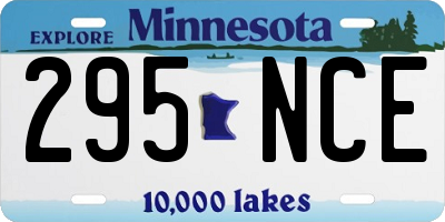 MN license plate 295NCE