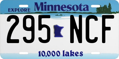MN license plate 295NCF