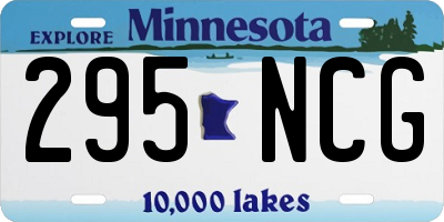 MN license plate 295NCG