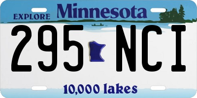 MN license plate 295NCI