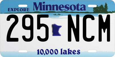 MN license plate 295NCM