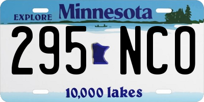 MN license plate 295NCO