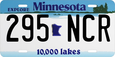 MN license plate 295NCR