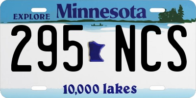MN license plate 295NCS