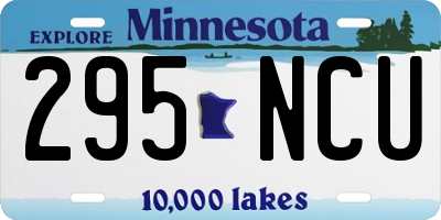 MN license plate 295NCU