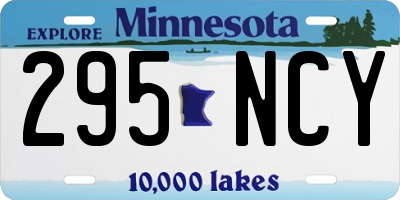 MN license plate 295NCY