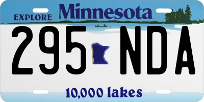 MN license plate 295NDA