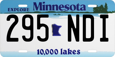MN license plate 295NDI