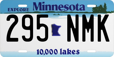 MN license plate 295NMK