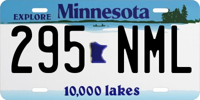 MN license plate 295NML