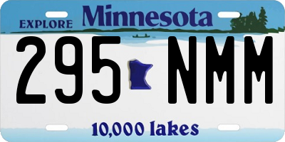 MN license plate 295NMM