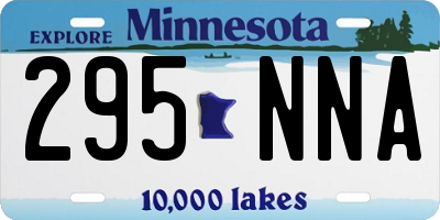 MN license plate 295NNA